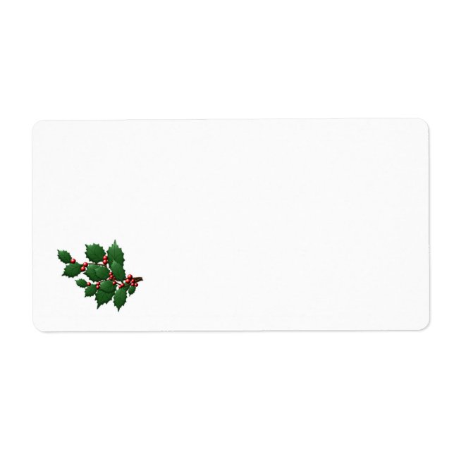 Étiquette Holly Leaf (Devant)