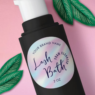 Étiquette holographique branché nettoyeur de bain 