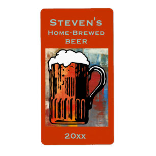 Étiquette Home-Brew de Beer Mug