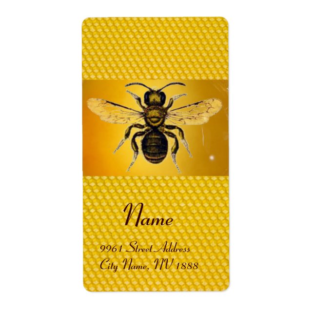 ÉTIQUETTE HONEY BEE, BEEKEEPER (Devant)