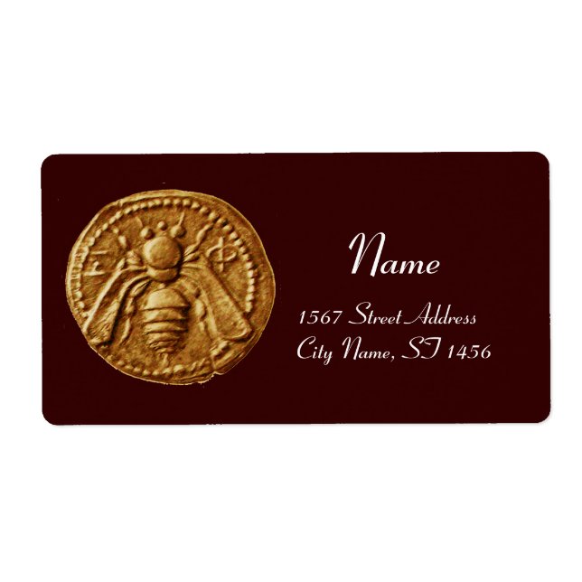 ÉTIQUETTE HONEY BEE, BEEKEEPER APIARIST (Devant)