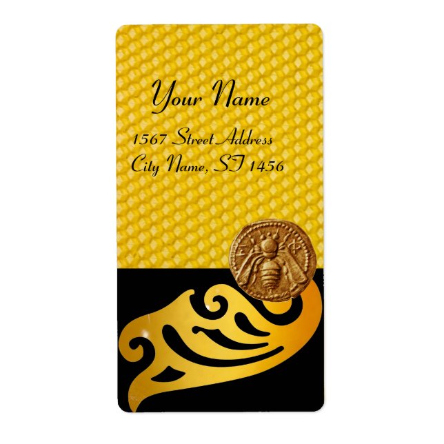 ÉTIQUETTE HONEY BEE, BEEKEEPER APIARISTE BEEKEEPER (Devant)