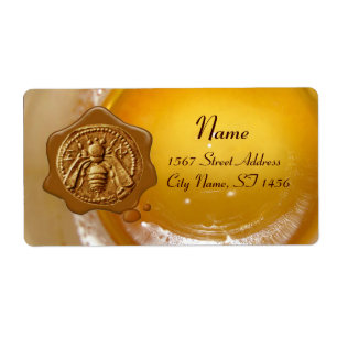 ÉTIQUETTE HONEY BEE, BEEKEEPER APIARY WAX SEAL
