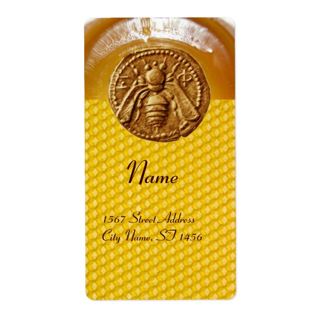 ÉTIQUETTE HONEY BEE, L'APIARISTE DE L'APIARISTE DE L'APPAREI (Devant)