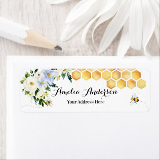 Étiquette Honey Bee Theme Return Address Labels