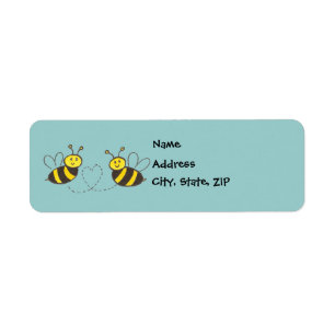 Étiquette Honey Bees with Heart