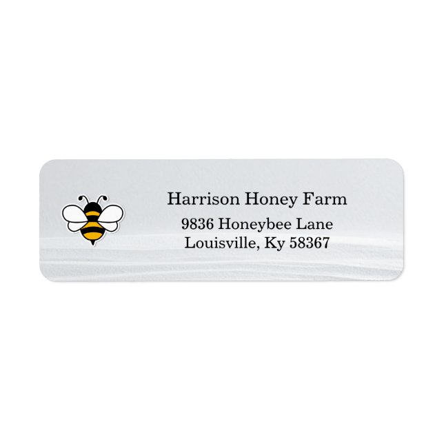 Étiquette Honey Business Return Address Label (Devant)