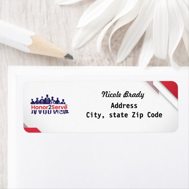 Étiquette Honor2Serve (En situation)