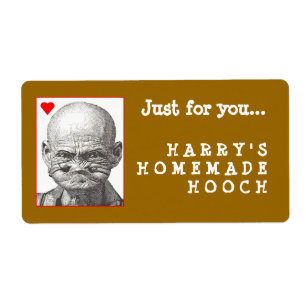 Étiquette Hooch fait maison