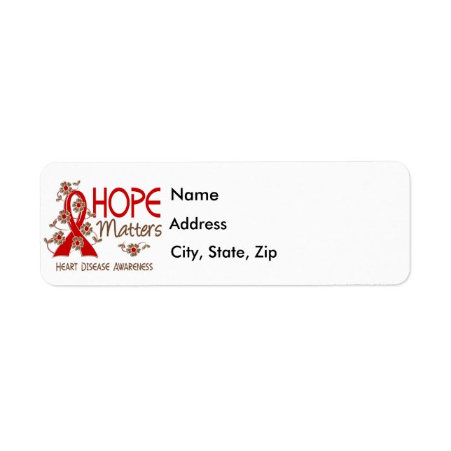Étiquette Hope Matters 3 Maladie cardiaque (Devant)