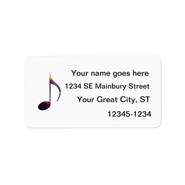 Étiquette huit notes nébuleuse 1 (Devant)