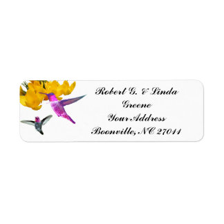 ÉTIQUETTE HUMMINGBIRDS