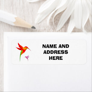 ÉTIQUETTE HUMMINGBIRDS RETURN ADDRESS LABELS