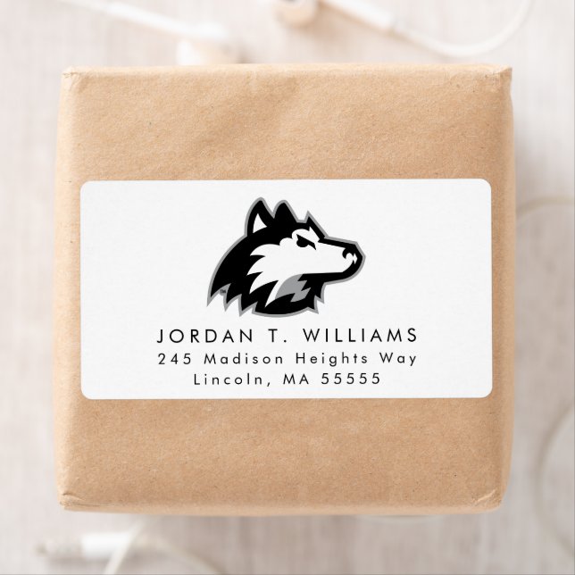 Étiquette Huskies du nord de l'Illinois (En situation)