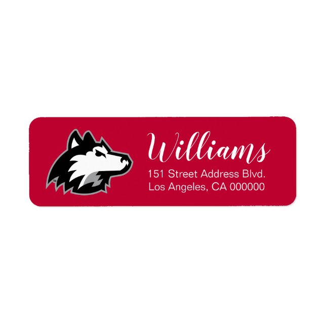 Étiquette Huskies du nord de l'Illinois | Noël (Devant)