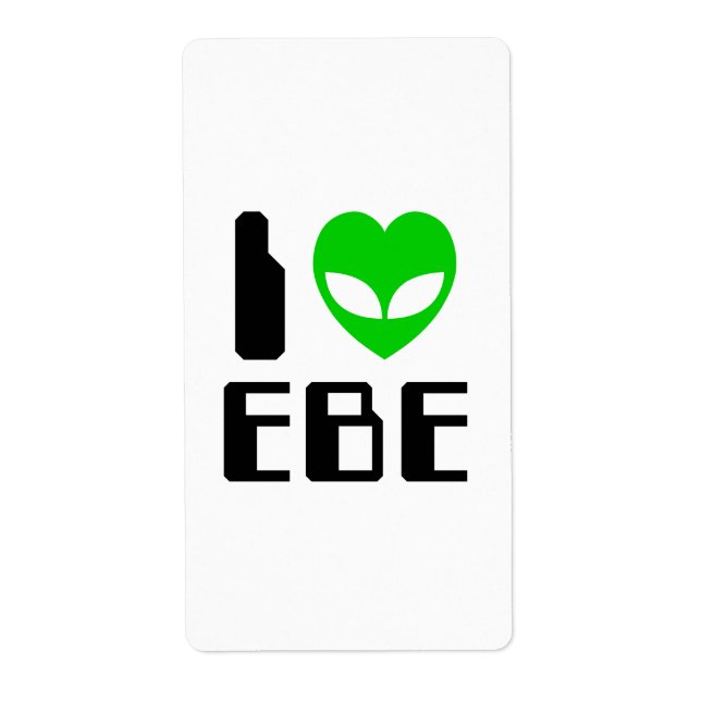 Étiquette I Alien Heart EBE (Devant)