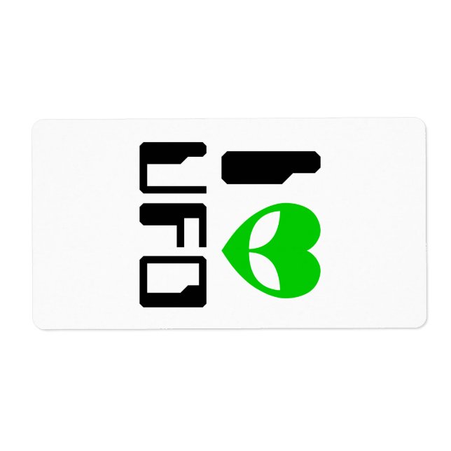 Étiquette I Alien Heart UFO (Devant)