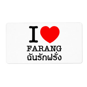 Étiquette I Heart (Amour) Farang