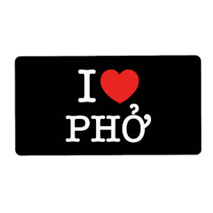 Étiquette I Heart (Amour) Pho