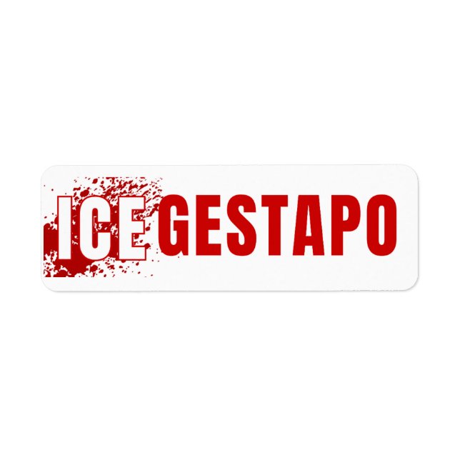 Étiquette ICE Equals Gestapo Anti Trump (Devant)
