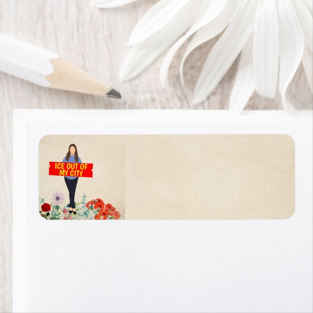 Étiquette Ice Out of My City Return Address Label (En situation)