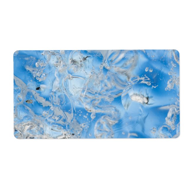 Étiquette Iceberg bleu cool (Devant)