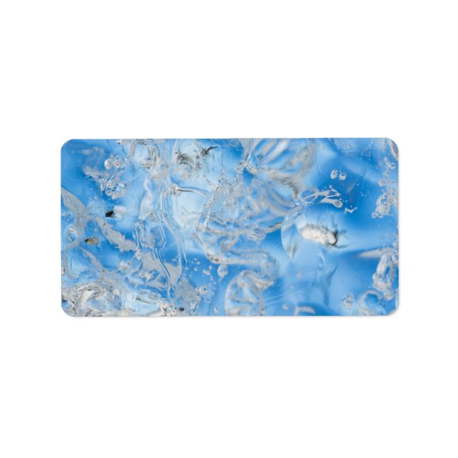 Étiquette Iceberg bleu cool (Devant)