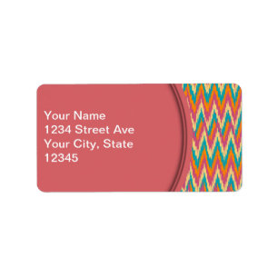 Étiquette iKat Zigzag Design Couleurs d'épices