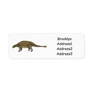 Étiquette Illustration d'Ankylosaurus