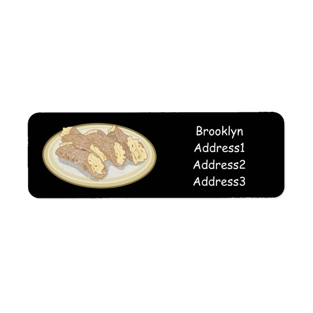 Étiquette Illustration de Cannoli (Devant)
