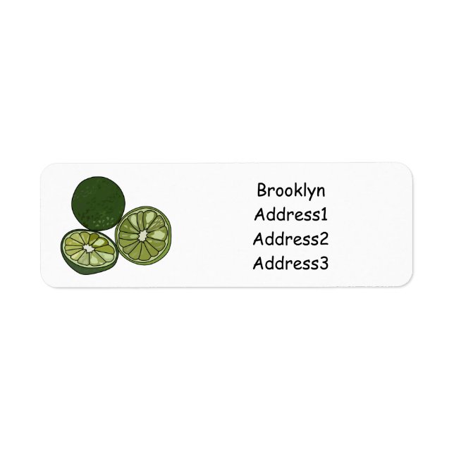 Étiquette Illustration de chaux Kaffir (Devant)