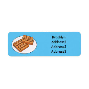 Étiquette Illustration de gaufre