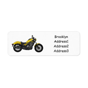 Étiquette Illustration de moto Cruiser