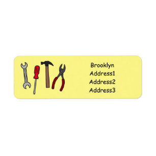 Étiquette Illustration des outils de menuiserie