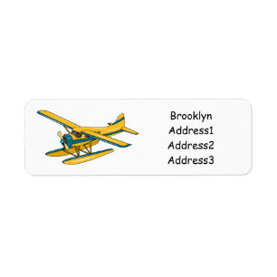 Étiquette Illustration d'hydravion