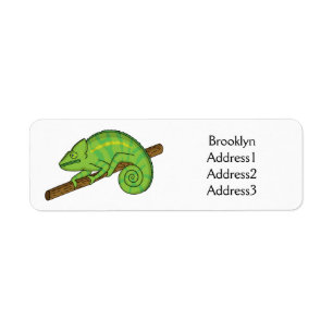 Étiquette Illustration du caméléon de la parson