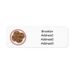 Étiquette Illustration du cookie de puce à chocolat