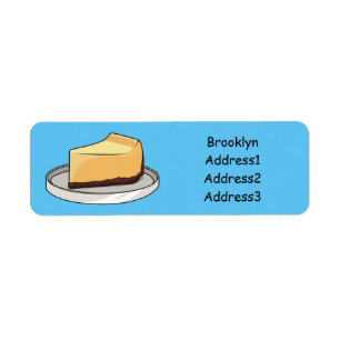 Étiquette Illustration du dessin animé Cheesecake