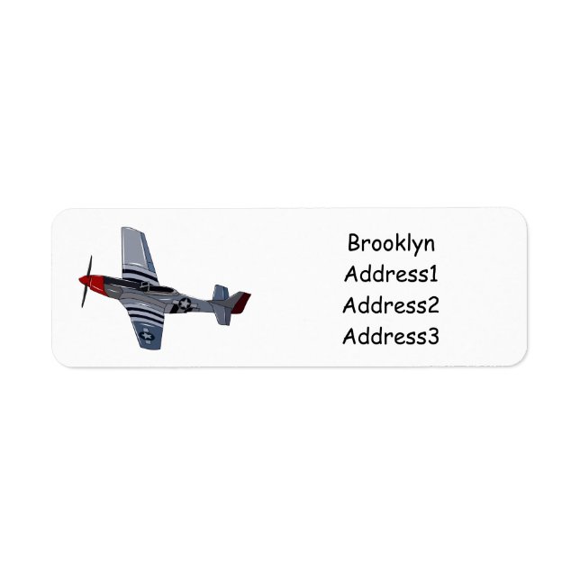 Étiquette Illustration d'un avion de chasse-bombardier (Devant)