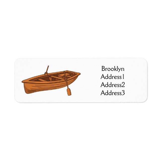 Étiquette Illustration d'un bateau à roues (Devant)