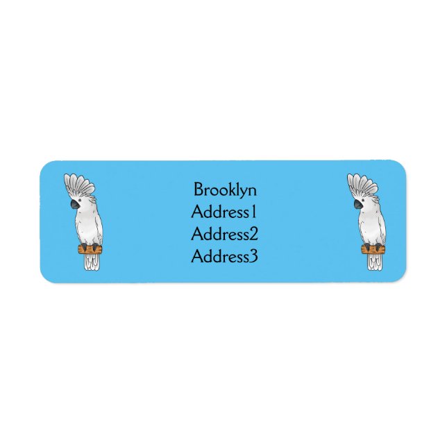 Étiquette Illustration d'un oiseau de cobaye-parapluie (Devant)