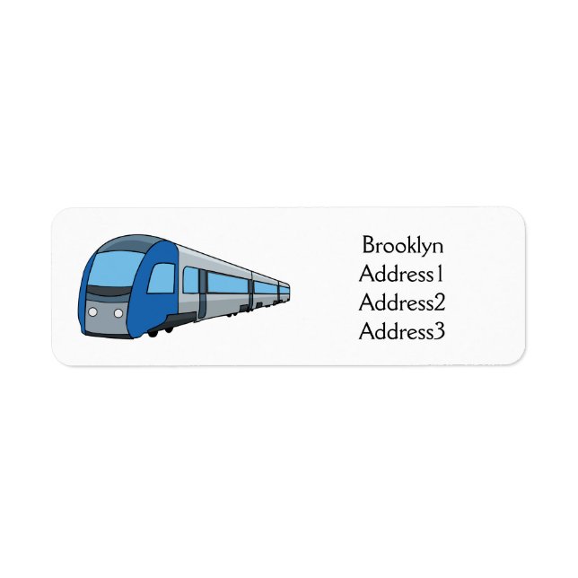 Étiquette Illustration d'un train électrique (Devant)