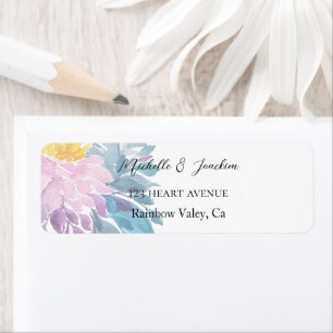 Étiquette Illustration florale de l'aquarelle artistique