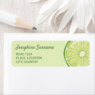 Étiquette Illustration Fruit Citrus Lime Avec Texte Personna