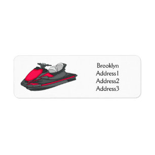 Étiquette Illustration Jet ski