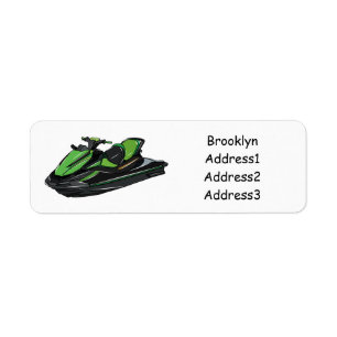Étiquette Illustration Jet ski