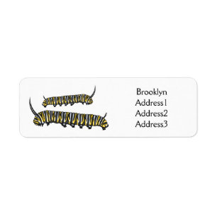 Étiquette Illustration Monarch caterpillar
