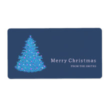 ilustración de árbol de Navidad azul
