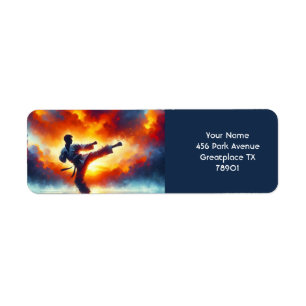 Étiquette Imaginaire joli Sunset Karate Fighter
