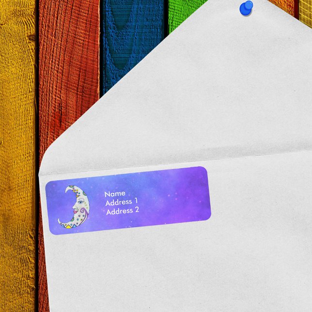 Étiquette Imaginaire Lune Marques Abstraites Étoiles Face Vi (Créateur téléchargé)